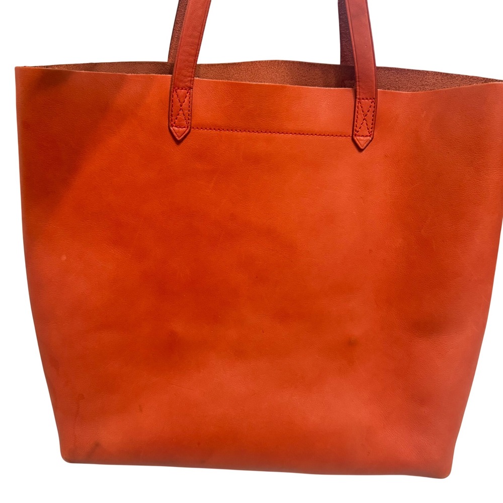 Madewell Transport Tote Women Large Orange Leather Good Minimalist Shoulder Bag - Picture 15 of 15